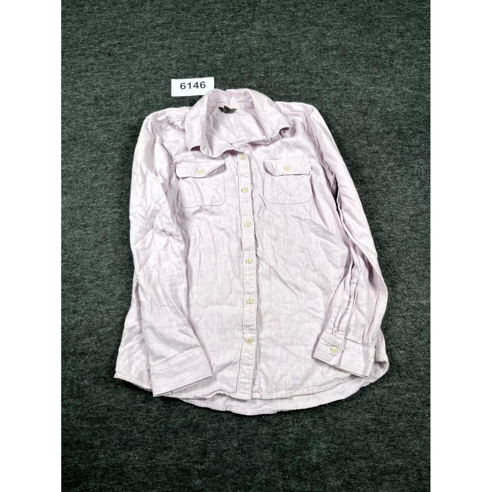 Eddie Bauer Shirt Womens‎ Small Pink Cotton Collared Button Down Long Sleeve